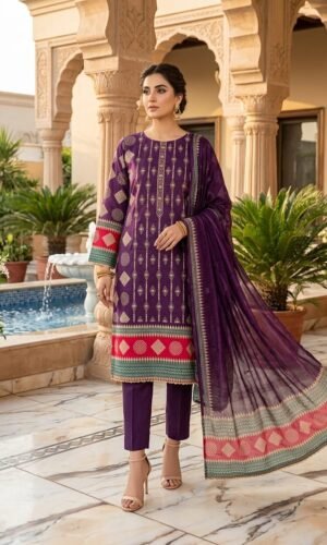3 pcs pakistani shalwar kameez