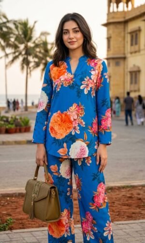 mtm brand 2pcs stitched co ord set cotton (copy)