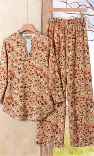 mtm brand 2pcs stitched co ord set cotton