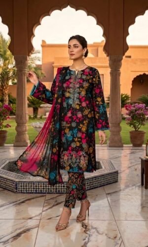 3 pcs pakistani shalwar kameez
