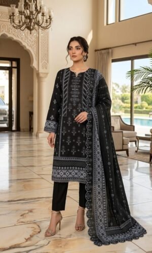 3 pcs pakistani shalwar kameez