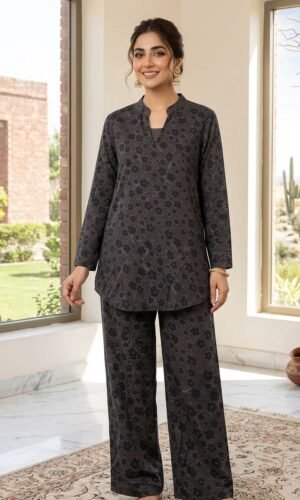 mtm brand 2pcs stitched co ord set cotton