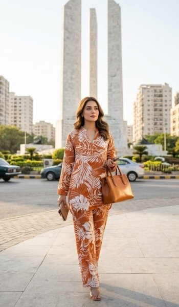 MTM Brand 2pcs Stitched Co-Ord Set Cotton