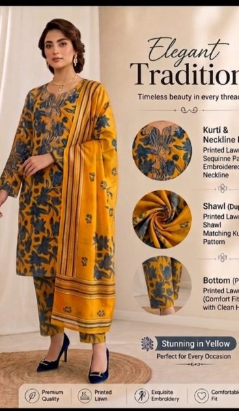 Stitched Pakistani lawn dress