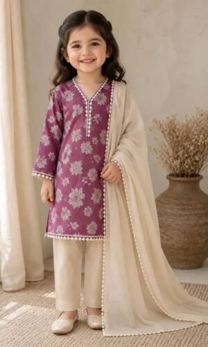 girls 3 pcs pakistani style 3 pcs shalwar kameez