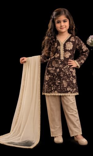 girls 3 pcs pakistani style 3 pcs shalwar kameez