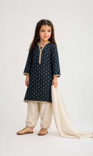 girls 3 pcs pakistani style 3 pcs shalwar kameez